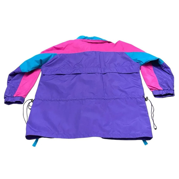Columbia Sportswear RS Windbreaker Pink Purple Teal Retro 80s 90s Jacket Size XL - Picture 2 of 16